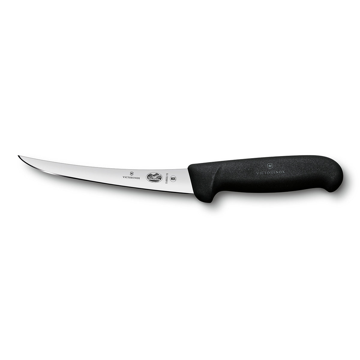 Cuchillo Deshuesador Curvo Rigido Mango Negro